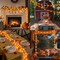 2 Pack Fall Decorations Maple Leaf Pumpkin Lights, Total 20Ft 40 LED Battery Operated 3D Pumpkin Fall Leaves Garland String Light for Home Mantel Porch Door Indoor Outdoor Halloween Thanksgiving Decor